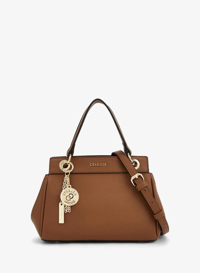 Celeste Textured Tote Bag With Zip Closure