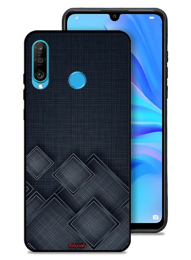 Tolwak Huawei P30 lite Protective Case Cover Squares Pattern On Cloth - Image 1