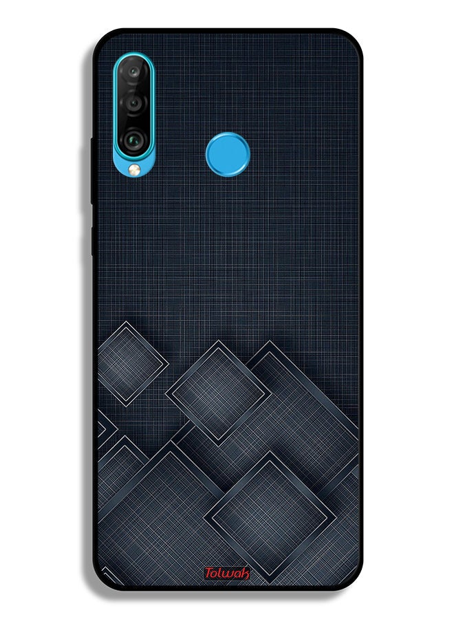 Tolwak Huawei P30 lite Protective Case Cover Squares Pattern On Cloth - Image 2