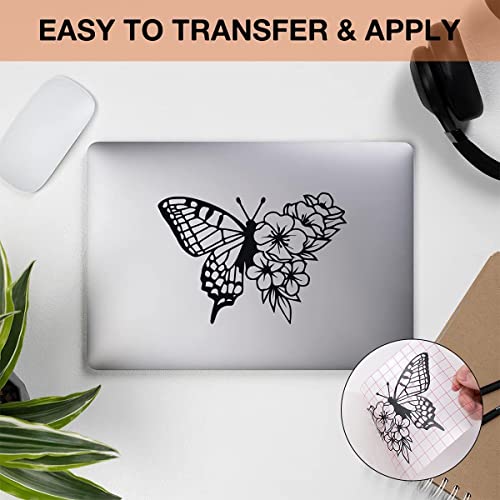 HTVRONT Black Permanent Vinyl, 12" x 40 FT Black Adhesive Vinyl Roll for All Cutting Machine, Silhouette, Cameo Cutters, Signs, Scrapbooking, Craft, Die Cutters (Glossy Black) - Image 4