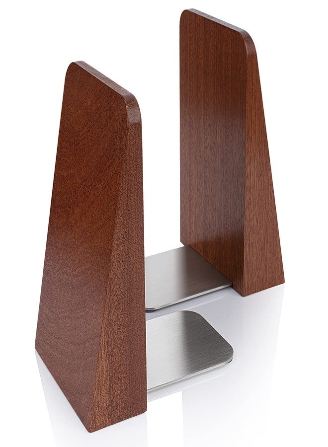 DRELIFAM Wood Handmade Heavy Duty Bookends for Shelves Decorative Book Ends to Hold Books for Office - Image 1