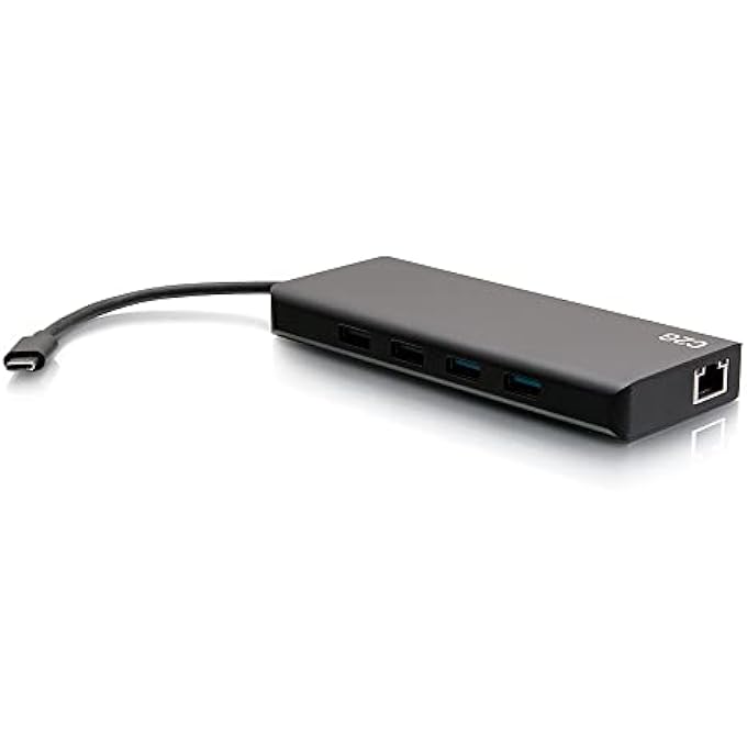 C2G USB-CÂ® 9-IN-1 DUAL DISPLAY DOCKING STATION WITH 60W POWER SUPPLY, HDMIÂ®, ETHERNET, USB, 3.5MM AUDIO AND POWER DELIVERY UP TO 60W - 4K 30HZ (TAA COMPLIANT) - Image 2