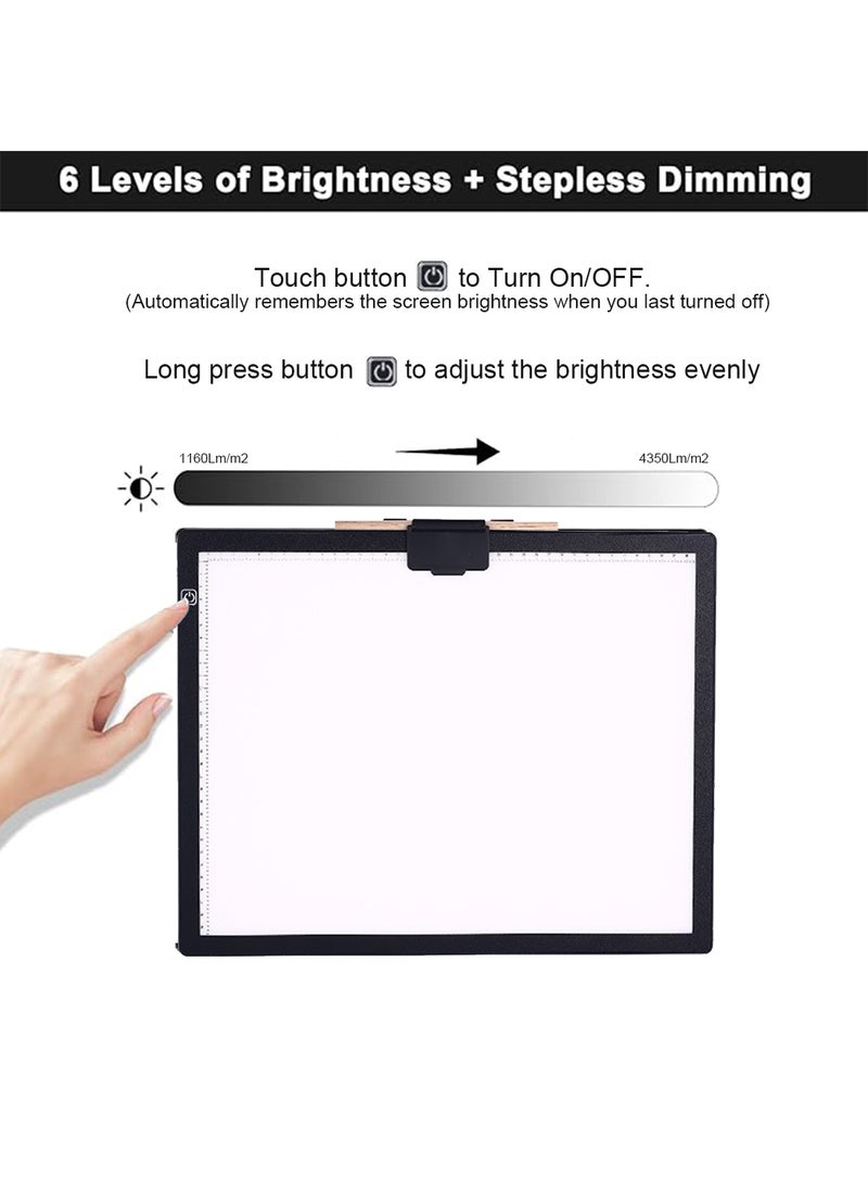 A3 LED Copy Board Light Tracing Box, Ultra-Thin Adjustable USB Power Artcraft LED Trace Light Pad for Tattoo Drawing, Streaming, Sketching, Animation