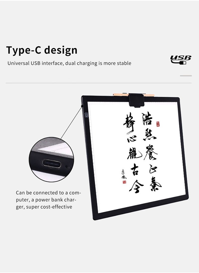 A3 LED Copy Board Light Tracing Box, Ultra-Thin Adjustable USB Power Artcraft LED Trace Light Pad for Tattoo Drawing, Streaming, Sketching, Animation