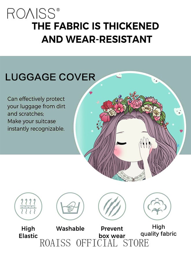 roaiss 8 Piece Travel Accessories Set Includes Luggage Cover, Luggage Tag, 2 Straps, 1 Buckle, 1 Card Holder, Stickers, and 1 Scale, Perfect for Travel and Going out Unisex  - Image 3