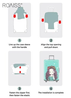 roaiss 8 Piece Travel Accessories Set Includes Luggage Cover, Luggage Tag, 2 Straps, 1 Buckle, 1 Card Holder, Stickers, and 1 Scale, Perfect for Travel and Going out Unisex  - Image 4