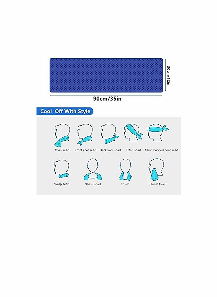 Cooling Towel 6 Packs (35"×12") - Cold Workout Towels Cool Neck Warp Sweat Rags for Sports, Fitness, Gym, Yoga, Running, Travel, Camping (6 Colors) - Image 5