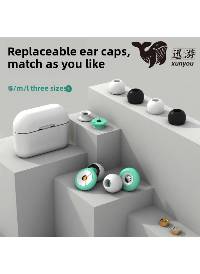 Generic - Filter Anti-noise Earplugs Silicone Noise Reduction Earplugs Professional Sleep Waterproof Swimming Earplugs Wholesale-Color:White Green Black (color Box) - Image 1