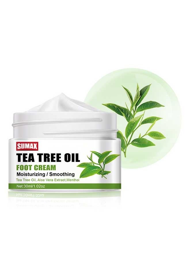 سوماكس زيت شجرة الشاي كريم العناية بالقدم 30ml ، فعالة تقشير ، ترطيب عميق ، كريم العناية بالقدم ، وتحسين حالة الجلد القدم ، تنطبق على الخام / سميكة / الجلد الجاف متصدع - Image 2