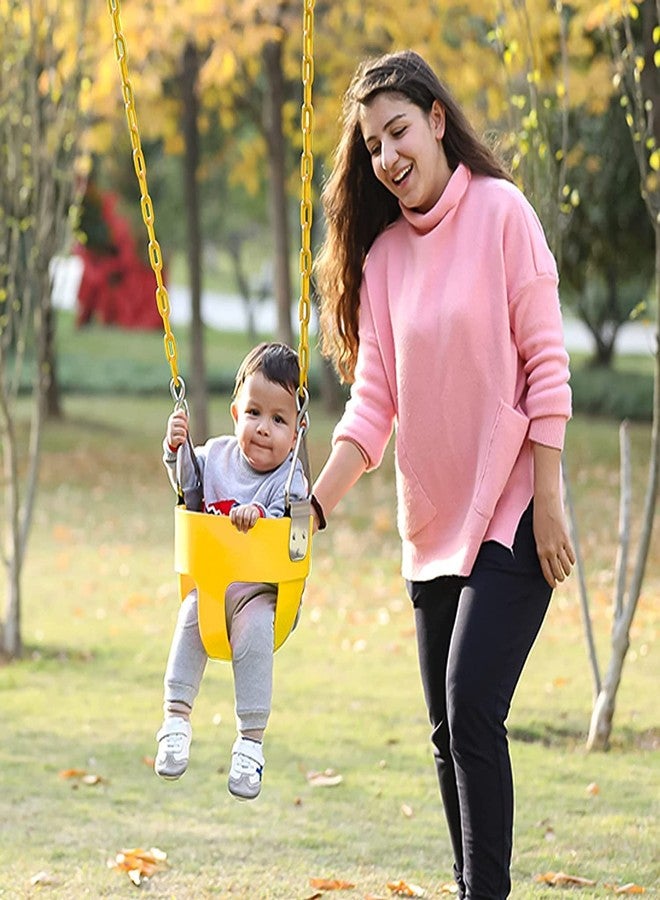 SSD RC SSD Children's Flexible Swing Garden Swing Paradise Children's High Back Full Bucket Chair Swing - Seat Only (Yellow) - Image 3