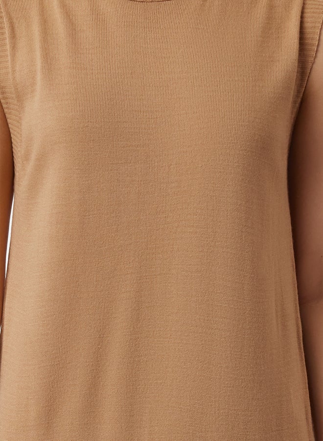 trendyol Brown Bolero Detailed Knitwear Dress Suit TCTAW24US00038 - Image 4