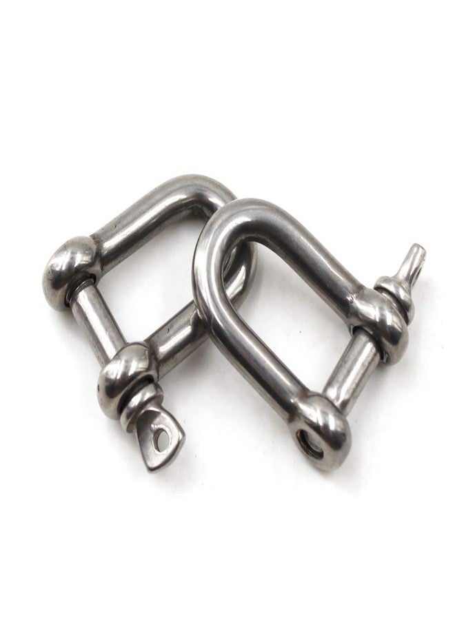 Flomore M6 D Ring Shackle Boat Anchor Shackle 304 Stainless Steel Chain Shackle Screw Pin D Shackle Pack of 10 - Image 4