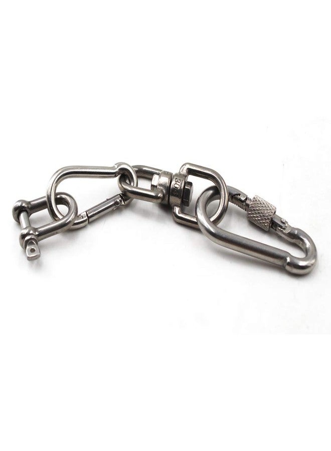 Flomore M6 D Ring Shackle Boat Anchor Shackle 304 Stainless Steel Chain Shackle Screw Pin D Shackle Pack of 10 - Image 3
