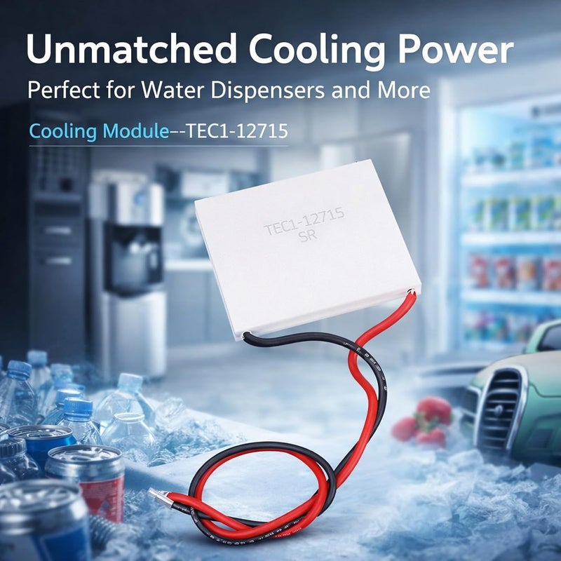 Cooler Plate Module, Ceramic, 40x40x3.3mm, DC12V, Continuous Work, Low Noise, Fast Cooling Speed - Reliable Durable, Dual Cooling and Heating, Ideal for Instruments and - Image 3