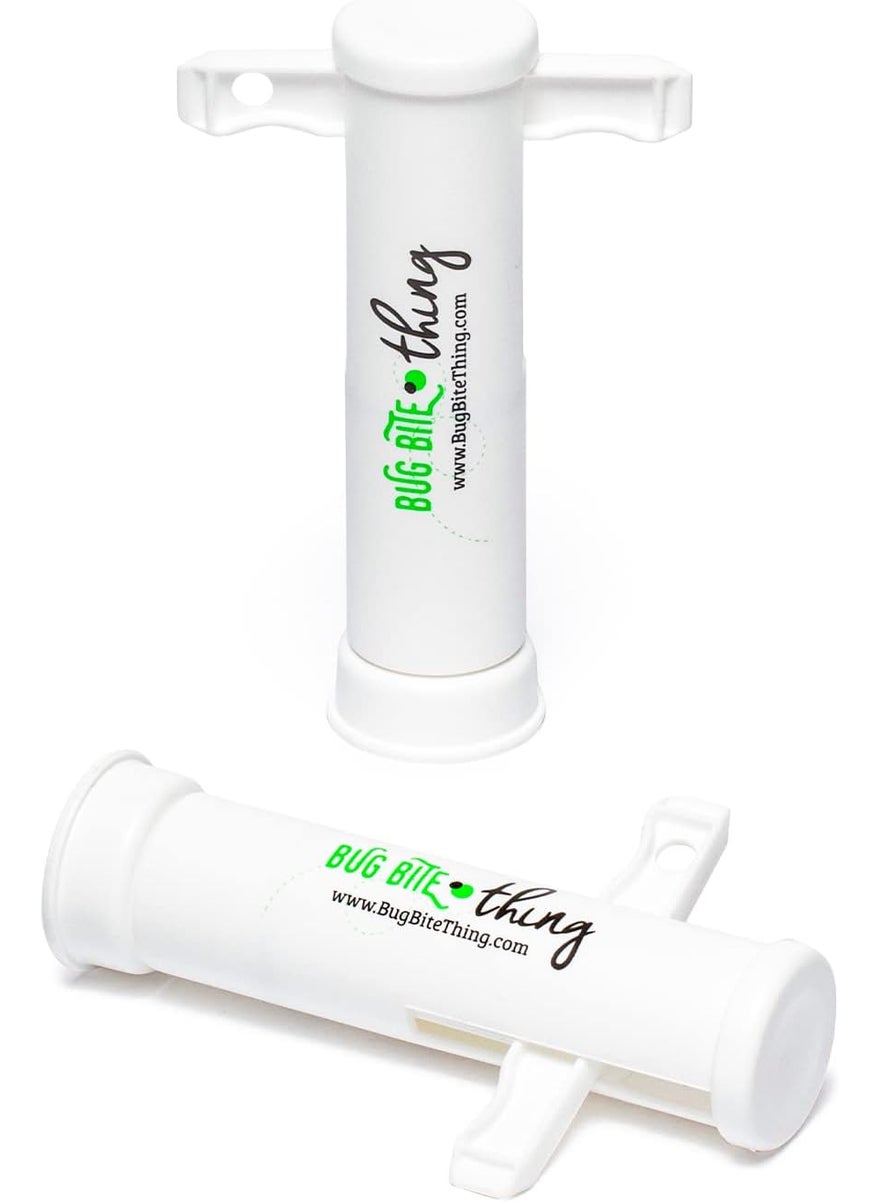 BUG BITE THING - BUG BITE THING Suction Tool - Bug Bites and Bee/Wasp Stings, Natural Insect Bite Relief - White 2-Pack - Image 1