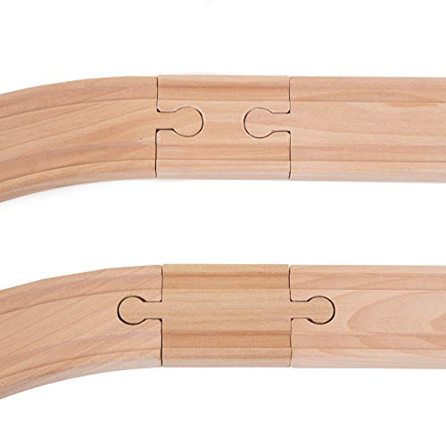 Orbrium 8 + 2 Exclusive Bonus Pcs Wooden Train Track Male-Male Female-Female Adapter Pack Compatible with Thomas Brio Chuggington Wood Track (8 Pcs) (16X Adapters + 4 Connectors to Thiomas Tracks) - Image 2