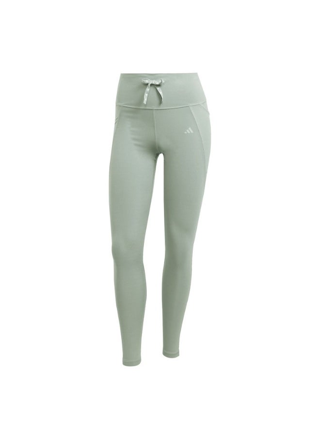 Adidas adidas Run Ess 1/1 TGT Green Running TIGHTS for Women - 2XSS  - Image 2