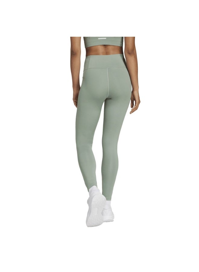 Adidas adidas Run Ess 1/1 TGT Green Running TIGHTS for Women - 2XSS  - Image 1