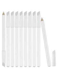 Maitys Maitys 10 Pieces Nail Whitening Pencil 2-in-1 White Nail Pencil DIY Nail Design Manicure with Cuticle Pusher  - Image 1