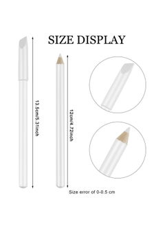 Maitys Maitys 10 Pieces Nail Whitening Pencil 2-in-1 White Nail Pencil DIY Nail Design Manicure with Cuticle Pusher  - Image 2