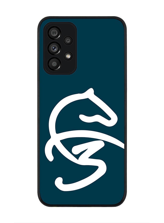 Stylizedd Rugged Black edge case for Samsung Galaxy A73 5G Slim fit Soft Case Flexible Rubber Edges Anti Drop TPU Gel Thin Cover -  Faz3 Style Blue - Image 1