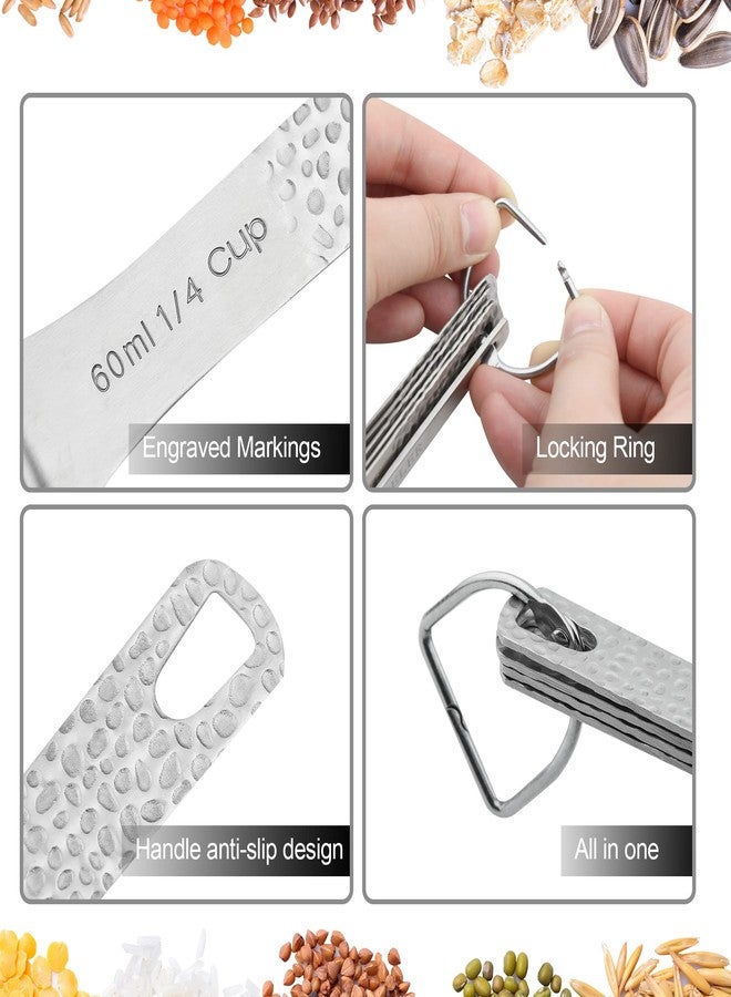 Smithcraft مجموعة أكواب وملاعق قياس من سميثكرافت، 13 قطعة، مصنوعة من الفولاذ المقاوم للصدأ 18/8، مثالية للمطبخ والخبز، أكواب وملاعق قياس جافة وسائلة، بوحدات القياس المترية والأمريكية، مع علامات قياس مكافئة. - Image 4