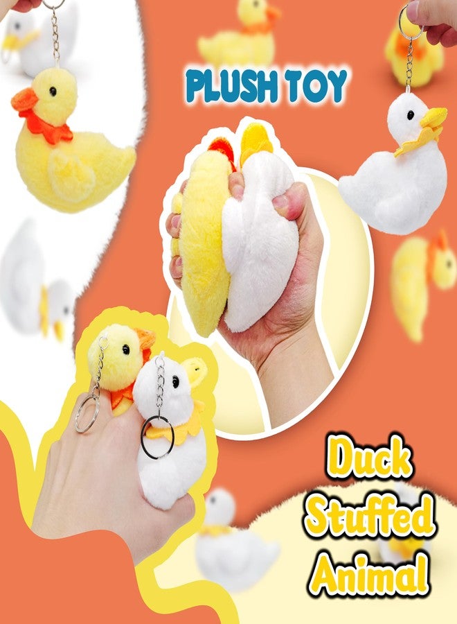 JIAHO 2 Pcs Duck Stuffed Animal Plush Toys, Kawaii Duck Plushies for Girls, Boys and Babies, Adorable Small Stuffed Animals Doll, Cute Plush Toys for Kids Prizes, Party Favors, Christmas Decorations - Image 2