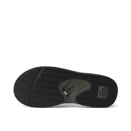 Reef Fanning Mens Bottle Opener Flip Flop, Arch Support, Durable Outsole, Water Friendly, Grey/Black, 14 - Image 3