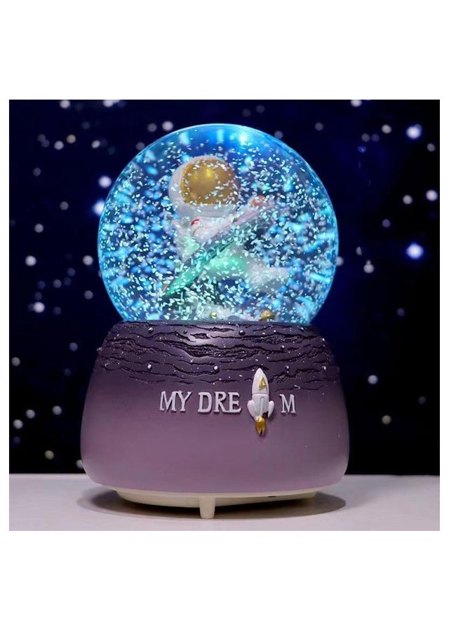 Generic Snow Globes, Space Astronaut Music Snowglobes, Automatic Snow Fall Effect, Home Decor for Kids Room Essentials Birthday Festival Gift for 5-12 Year Old Girl  - Image 1