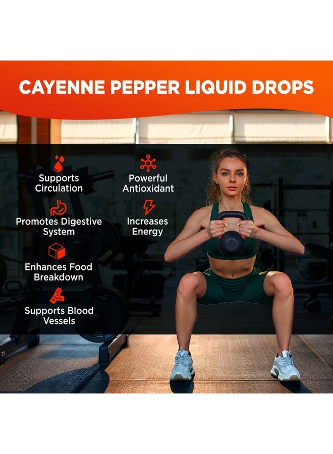 HOLLEGEND Cayenne Pepper Liquid Drops, 500mg Cayenne Pepper Supplement Tincture with Hawthorn, Ginger, Turmeric, 2 Fl Oz - Image 3