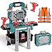 Deejoy Kids Tool Bench with Realistic Tools and Electric Drill 79 Pcs Realistic Toy Tools with Clothes Toddler Tool Bench Learning Gift for Boys  Girls Age 35 Green 32x266x144 in - Image 4