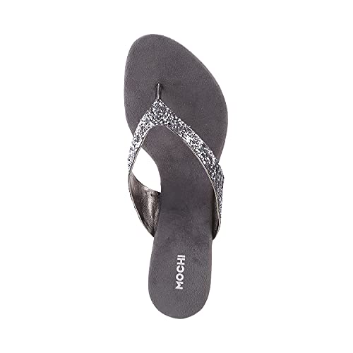 Mochi Womens Synthetic Gun Metal Slip Ons (Size (7 UK (40 EU)) - Image 5