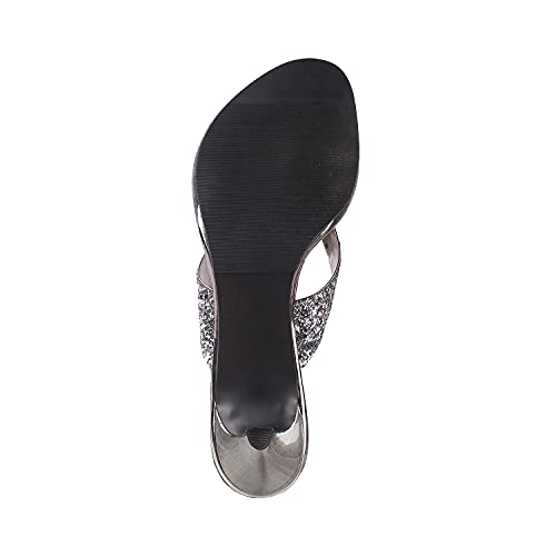 Mochi Womens Synthetic Gun Metal Slip Ons (Size (7 UK (40 EU)) - Image 4