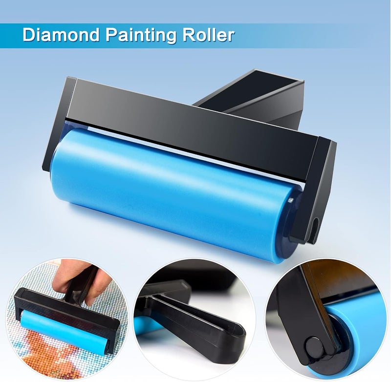 Suptikes Diamond Painting Accessories,Diamond Painting Tools with Cute Blue Roller and Diamond Embroidery Box for DIY Diamond Painting Art - Image 3