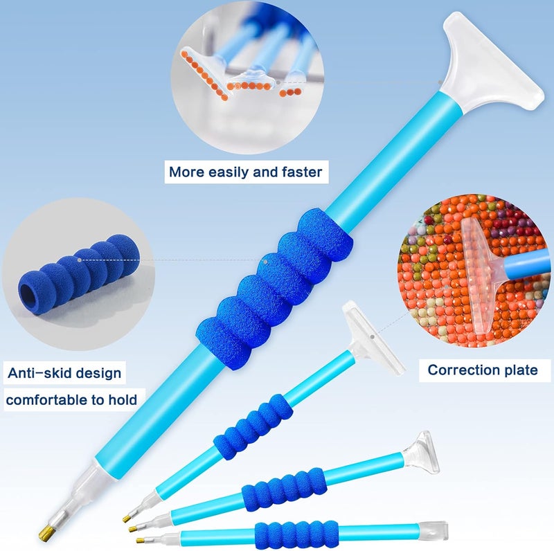 Suptikes Diamond Painting Accessories,Diamond Painting Tools with Cute Blue Roller and Diamond Embroidery Box for DIY Diamond Painting Art - Image 4