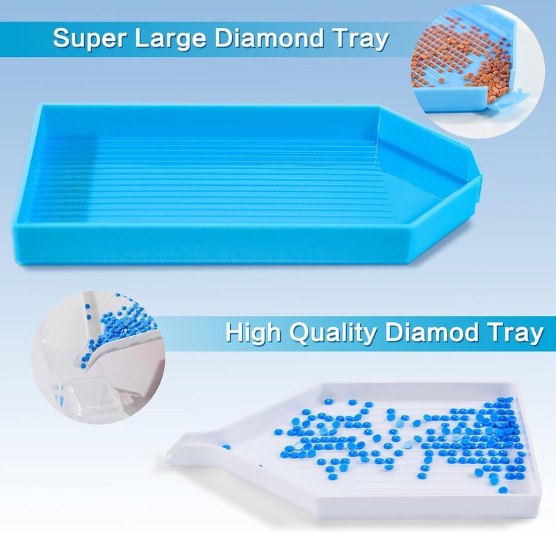 Suptikes Diamond Painting Accessories,Diamond Painting Tools with Cute Blue Roller and Diamond Embroidery Box for DIY Diamond Painting Art - Image 2
