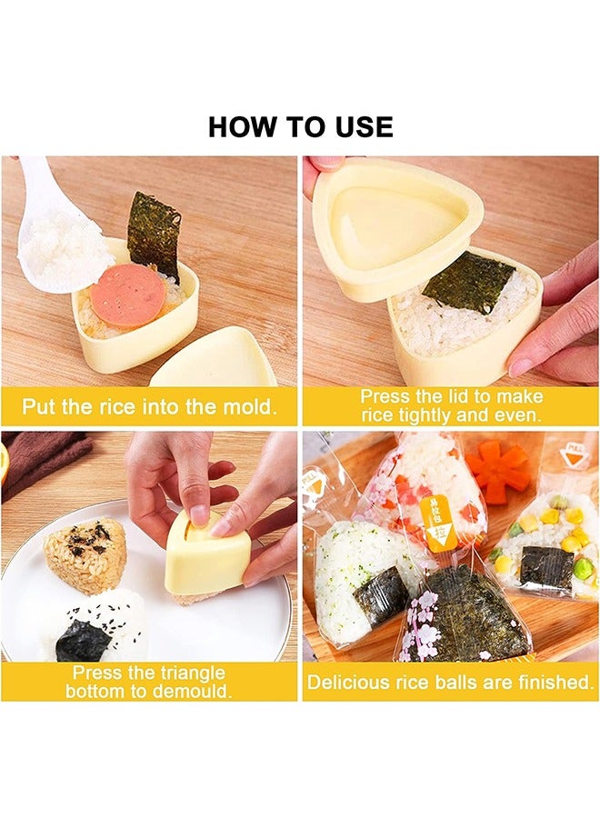 2 Pieces Rice Ball Mould Makers, Onigiri Mold Triangle, Triangle Sushi Mold Making Kit For Home DIY Japanese Boxed Meal Or Children Bento - Image 3