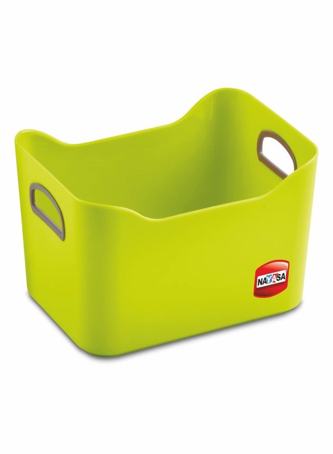 Nayasa Tri Colour Passion Basket | Set of 3 | Multi Purpose Storage Basket | Side Handles | Easy to Lift | Light Weighted | Ideal for Home, Kitchen, Bathroom, Office | Tri Color - Image 4