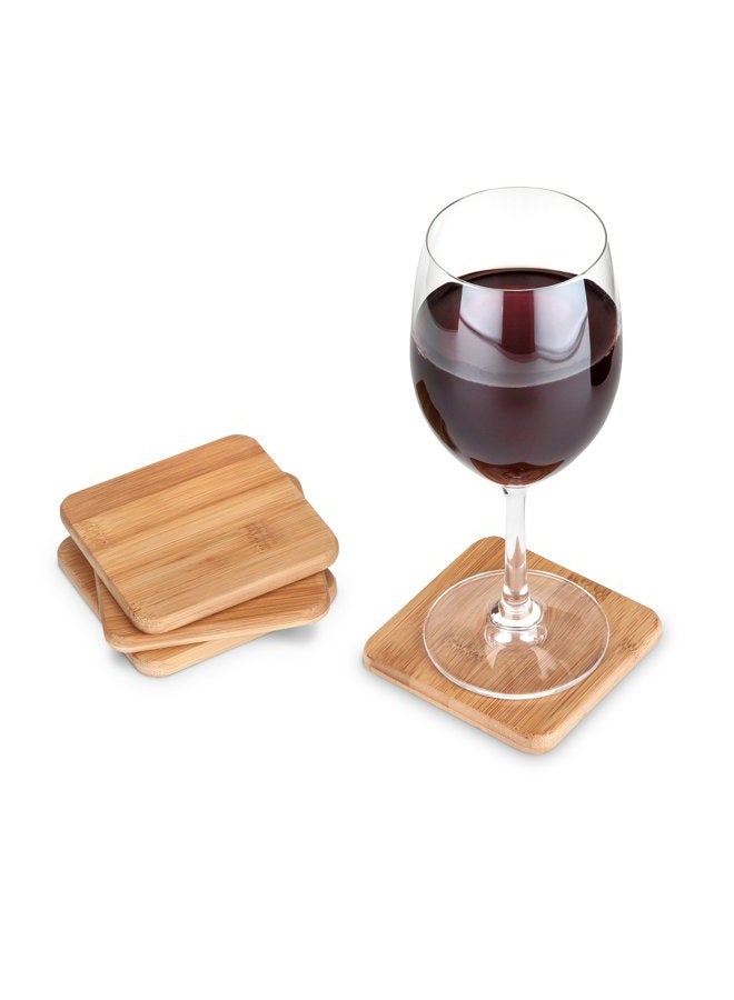 True Stack Set of 4 Bamboo Coasters - Image 5