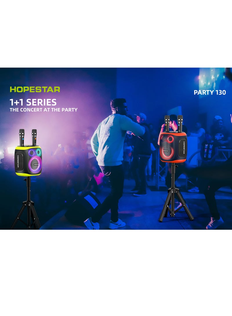 HOPESTAR Party 130 Portable Bluetooth Speaker with 120W Powerful Audio, 80W Bass Horn, Dual Wireless Microphones, IPX5 Waterproof, 22000mAh Battery, 10-Hour Playback – Perfect for Outdoor Parties, Karaoke, and Events - Image 5