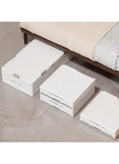 NKX Space-Saving Drawer-Style Folding Under Bed Storage Box with Wheels 24cm  - Image 4