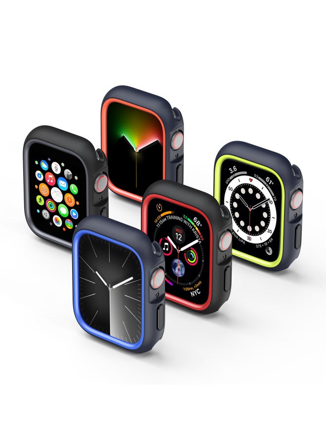 Loquat Applicable IWatch10 For Apple Watch Protective Case TPU Drop-resistant Watch Frame Hollow SE Soft Case Cover Cross Border-Color:Midnight Blue/blue-Dimensions:For Apple Watch Series 10 (42MM)  - Image 2