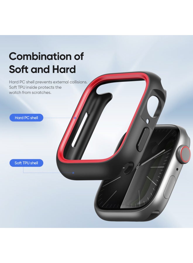 Loquat Applicable IWatch10 For Apple Watch Protective Case TPU Drop-resistant Watch Frame Hollow SE Soft Case Cover Cross Border-Color:Midnight Blue/blue-Dimensions:For Apple Watch Series 10 (42MM)  - Image 4