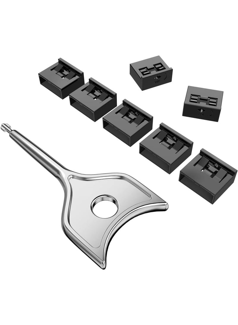 USB Port Blocker Set with Key, USB A Dust Cap Female Port Protector, Locking USB Port and Dust Blocker for Computers, TVs, Routers, Black,10Pcs - Image 1