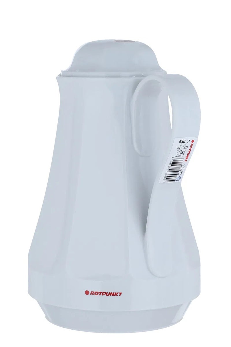 Alsaif Gallery Rotpont thermos, 1 liter, glass inner container, plastic outer shell - white - Image 3
