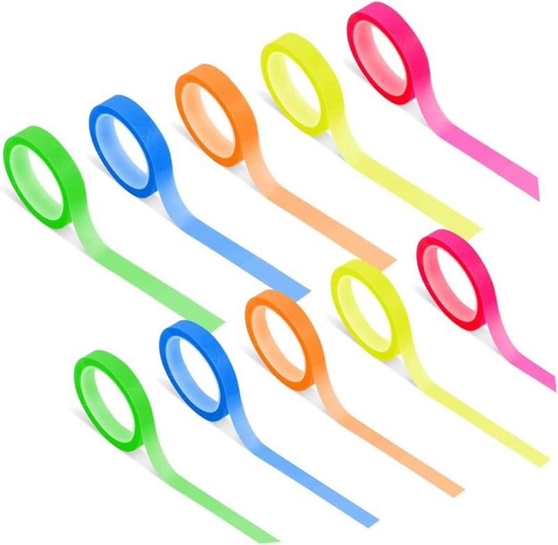 COHEALI 60 لفة شريط ترميز ملون ساطع وملصقات تمييز 3 عبوات لملاحظات الكتب - Image 5