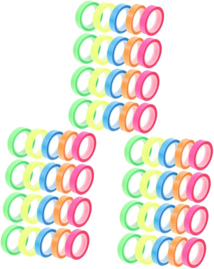 COHEALI 60 لفة شريط ترميز ملون ساطع وملصقات تمييز 3 عبوات لملاحظات الكتب - Image 2