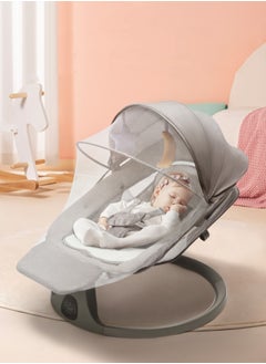 Electric Baby Swing for Infants - Adjustable Baby Rocker with Footrest, 5 Speeds, 8 Lullabies, Adapter & Battery Operated, Bluetooth Support, Remote Control, Ideal for Indoor & Outdoor Use, Gray - pzsku/Z628DA38B3288E3D12C49Z/45/_/1730888674/7670b14e-c66b-498c-bc1a-c2b252cfd906