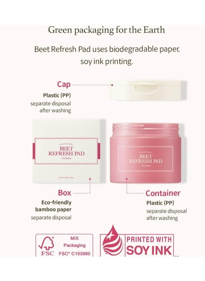Beet Refresh Pad 60 sheets