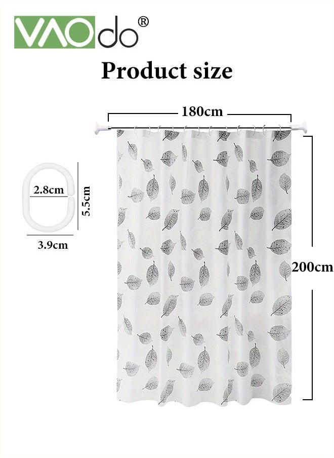 VAOdo - Shower Curtain Liner With Plastic Hanging Ring Colored Triangle PEVA Shower Curtain with Rustproof Metal Grommet and 3 Magnetic Weights Odor Free Shower Liner 180*200 CM - Image 1